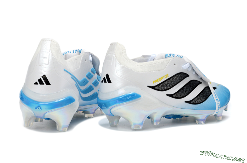 Unisex Adidas Predator 26 Elite Fold-Over Tongue FG Football Boots - Blue/Sky Blue/Black 6