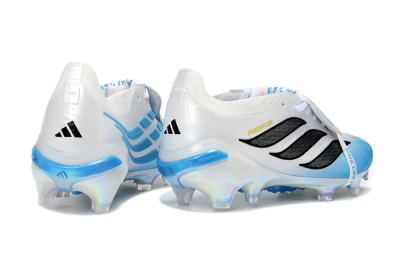 Unisex Adidas Predator 26 Elite Fold-Over Tongue FG Football Boots - Blue/Sky Blue/Black
