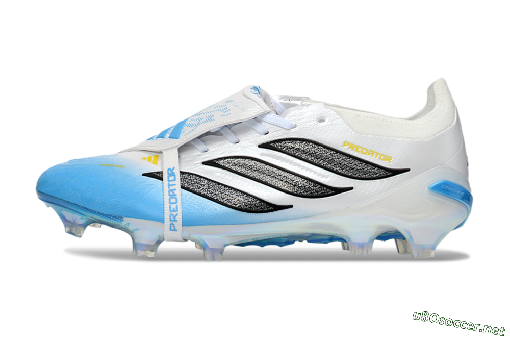 Unisex Adidas Predator 26 Elite Fold-Over Tongue FG Football Boots - Blue/Sky Blue/Black 0