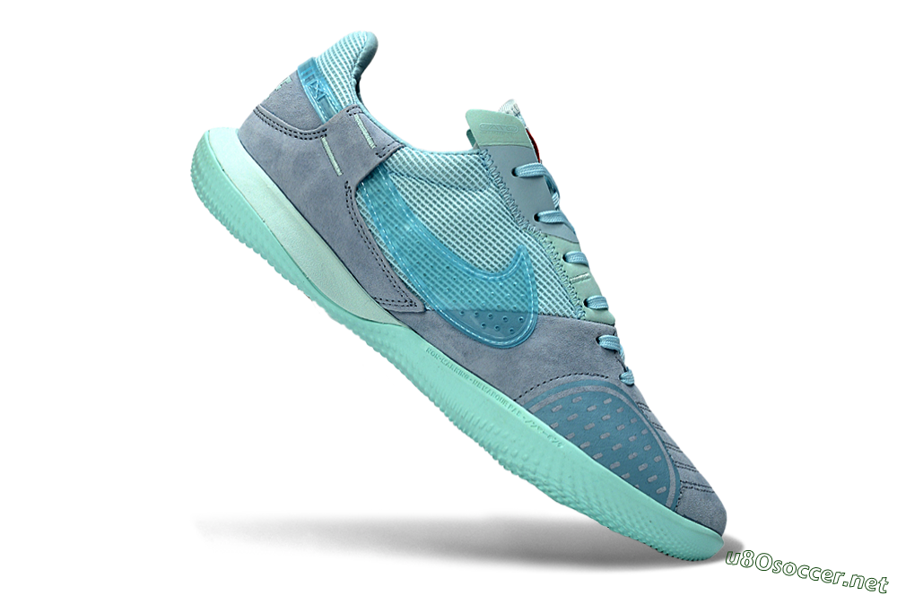 Unisex Nike Street Gato IC Football Shoes - Blue/Light Blue/Soft Grey 4
