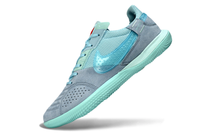Unisex Nike Street Gato IC Football Shoes - Blue/Light Blue/Soft Grey