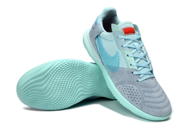 Unisex Nike Street Gato IC Football Shoes - Blue/Light Blue/Soft Grey