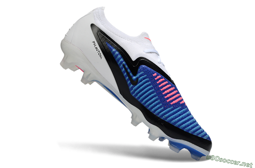 Unisex Nike Phantom 6 Elite Low FG Football Boots - Blue/Electric Blue/Neon Pink 4