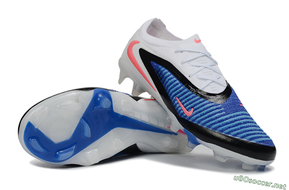 Unisex Nike Phantom 6 Elite Low FG Football Boots - Blue/Electric Blue/Neon Pink 1