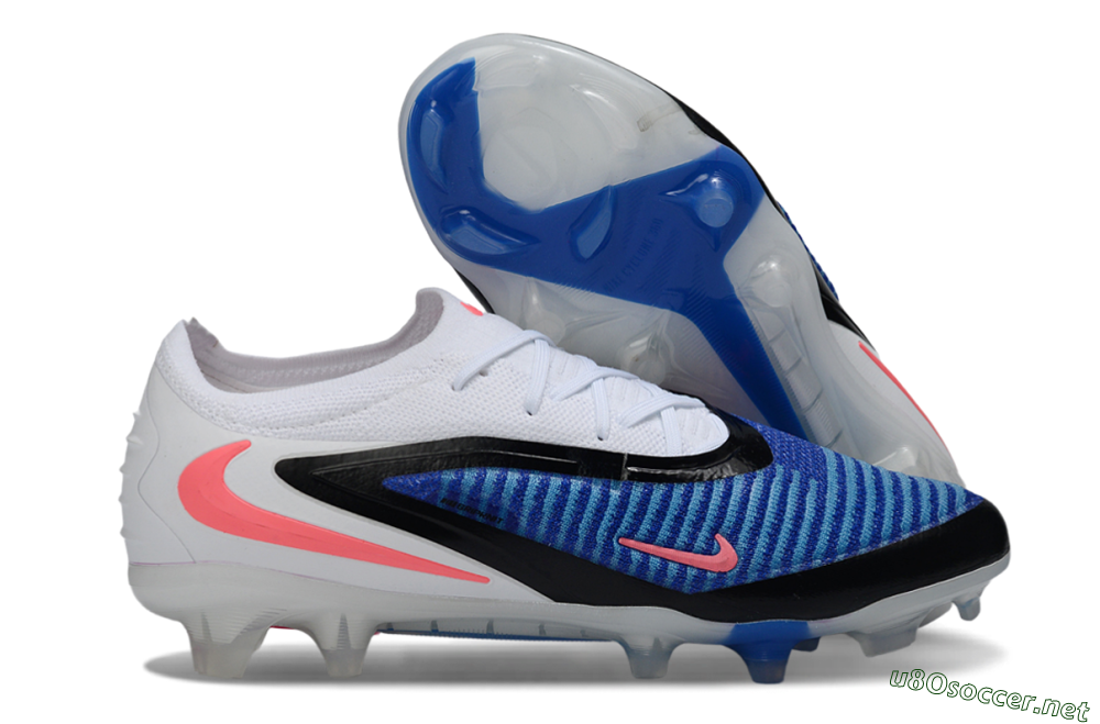 Unisex Nike Phantom 6 Elite Low FG Football Boots - Blue/Electric Blue/Neon Pink 2