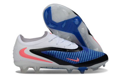 Unisex Nike Phantom 6 Elite Low FG Football Boots - Blue/Electric Blue/Neon Pink