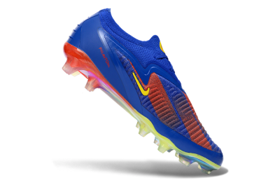 Unisex Nike Phantom 6 Elite Low FG Football Boots - Blue/Vibrant Orange/Electric Yellow