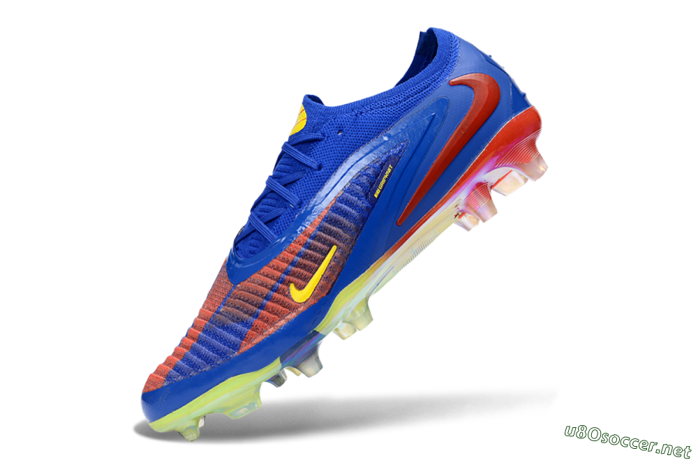 Unisex Nike Phantom 6 Elite Low FG Football Boots - Blue/Vibrant Orange/Electric Yellow 5