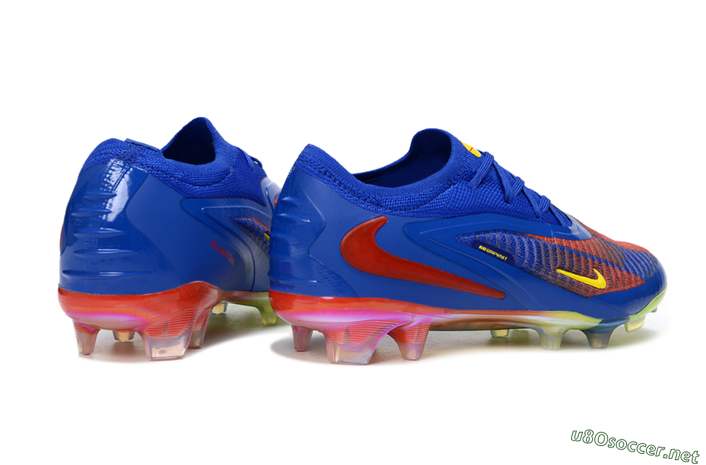 Unisex Nike Phantom 6 Elite Low FG Football Boots - Blue/Vibrant Orange/Electric Yellow 6