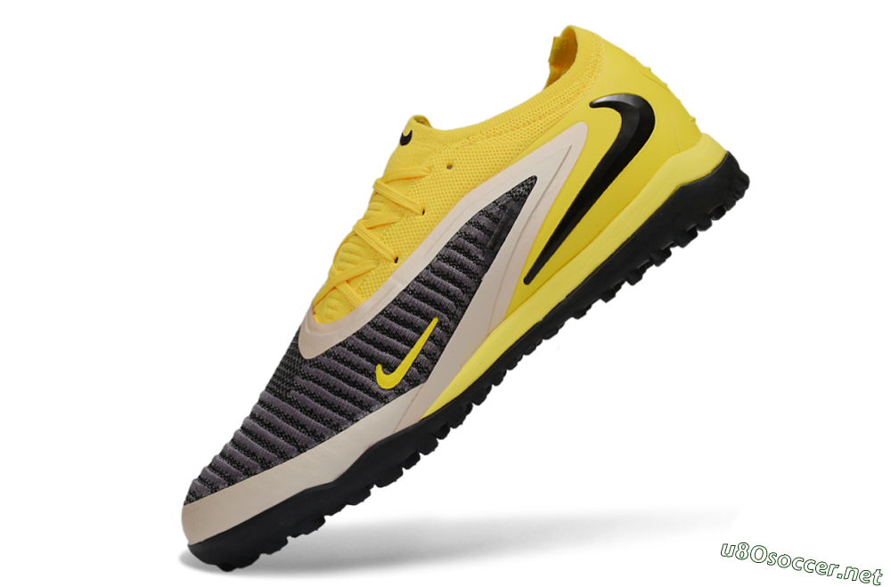 Unisex Nike Phantom 6 Elite Low TF Football Shoes - Yellow/Electric Yellow/Charcoal Gray 5