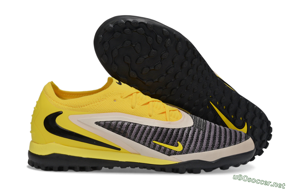 Unisex Nike Phantom 6 Elite Low TF Football Shoes - Yellow/Electric Yellow/Charcoal Gray 2