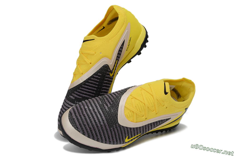 Unisex Nike Phantom 6 Elite Low TF Football Shoes - Yellow/Electric Yellow/Charcoal Gray 3