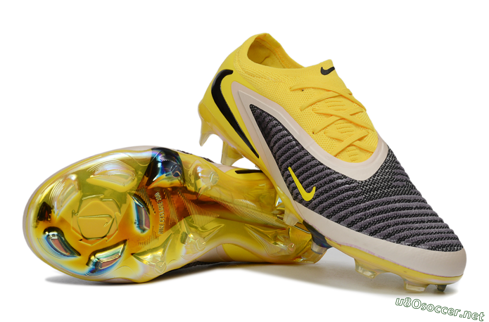 Unisex Nike Phantom 6 Elite Low FG Football Boots - Yellow/Electric Yellow/Graphite Gray 1
