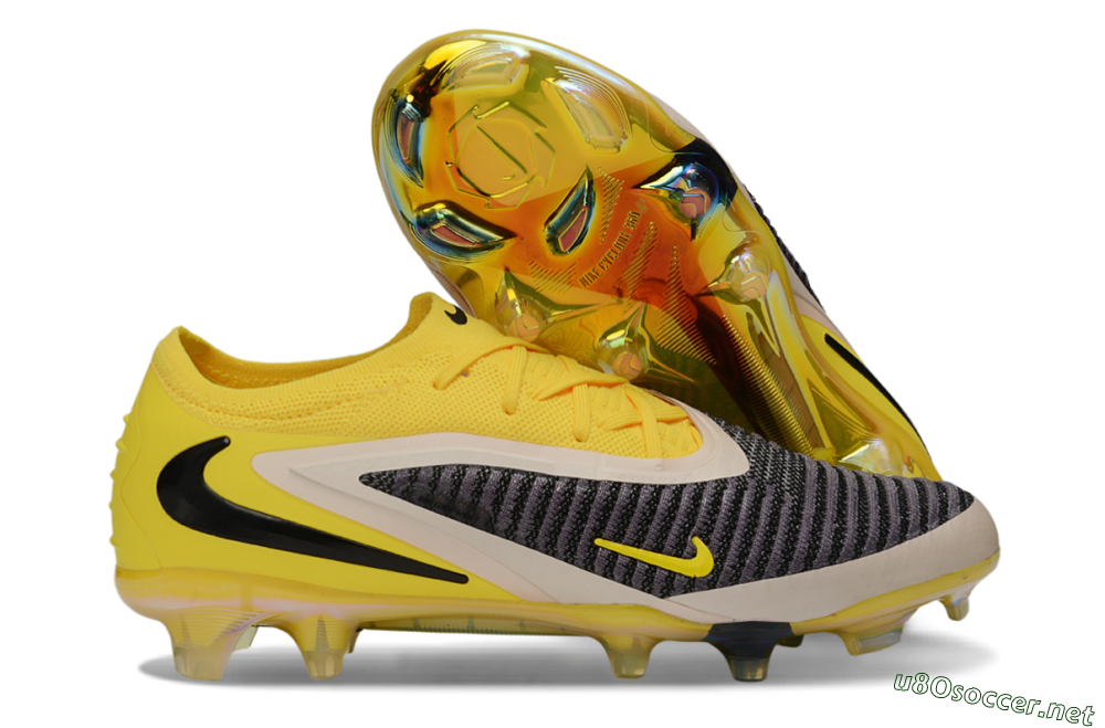 Unisex Nike Phantom 6 Elite Low FG Football Boots - Yellow/Electric Yellow/Graphite Gray 2
