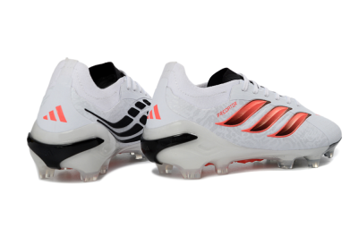 Men's Adidas Predator 26 Elite FG Football Boots - White/Vibrant Red/Black