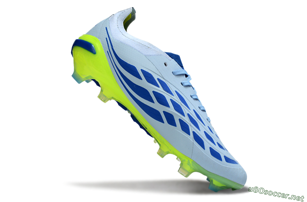 Unisex Adidas Predator 26 Elite FG Football Boots - Blue/Electric Lime/Azure 5