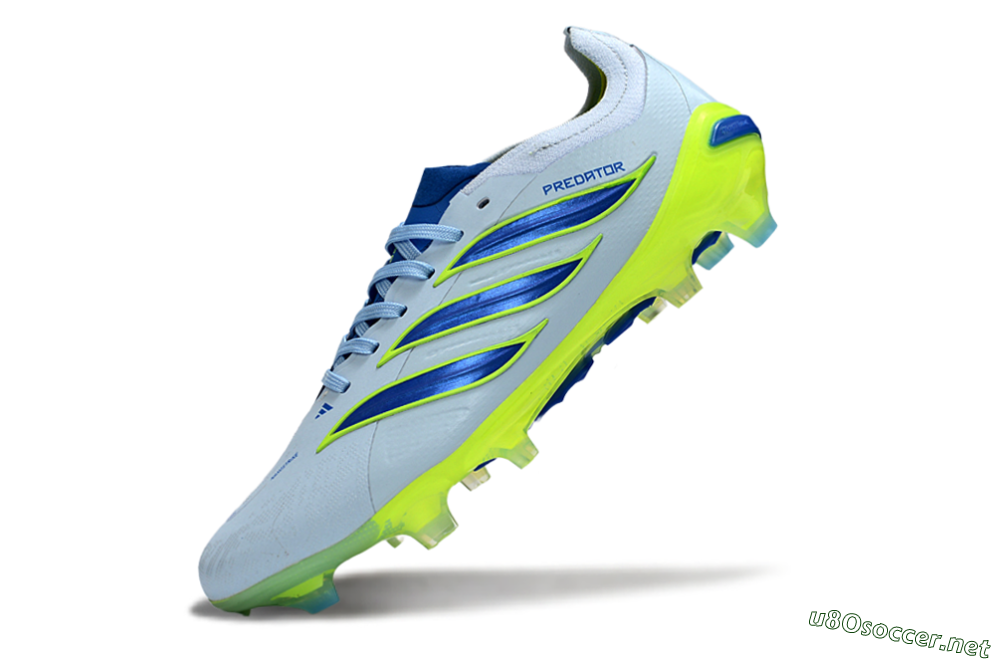 Unisex Adidas Predator 26 Elite FG Football Boots - Blue/Electric Lime/Azure 6