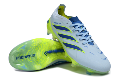 Unisex Adidas Predator 26 Elite FG Football Boots - Blue/Electric Lime/Azure