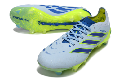 Unisex Adidas Predator 26 Elite FG Football Boots - Blue/Electric Lime/Azure