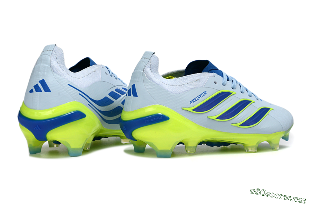 Unisex Adidas Predator 26 Elite FG Football Boots - Blue/Electric Lime/Azure 7