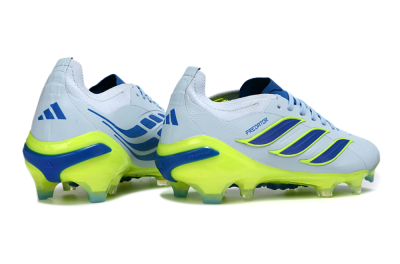 Unisex Adidas Predator 26 Elite FG Football Boots - Blue/Electric Lime/Azure