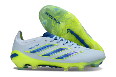 Unisex Adidas Predator 26 Elite FG Football Boots - Blue/Electric Lime/Azure