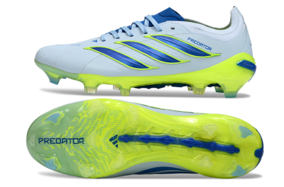 Unisex Adidas Predator 26 Elite FG Football Boots - Blue/Electric Lime/Azure