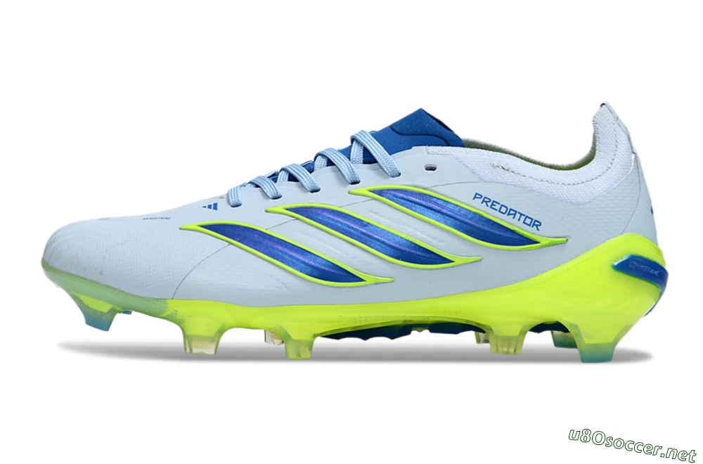 Unisex Adidas Predator 26 Elite FG Football Boots - Blue/Electric Lime/Azure 0