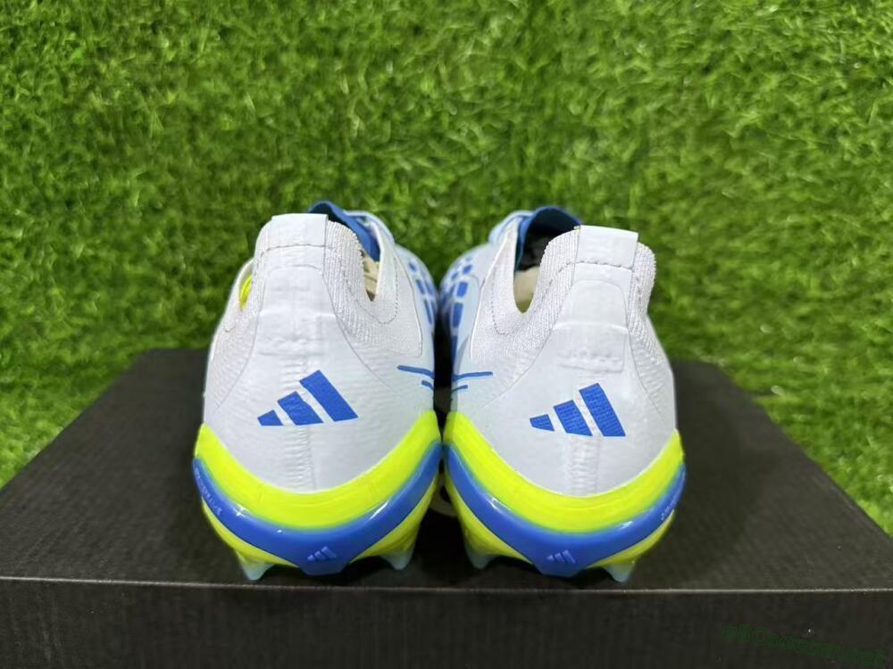 Unisex Adidas Predator 26 Elite FG Football Boots - Blue/Electric Lime/Azure