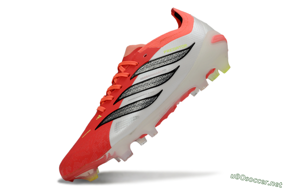 Unisex Adidas Predator 26 Elite FG Football Boots - Red/Bright Red/White Fusion 6
