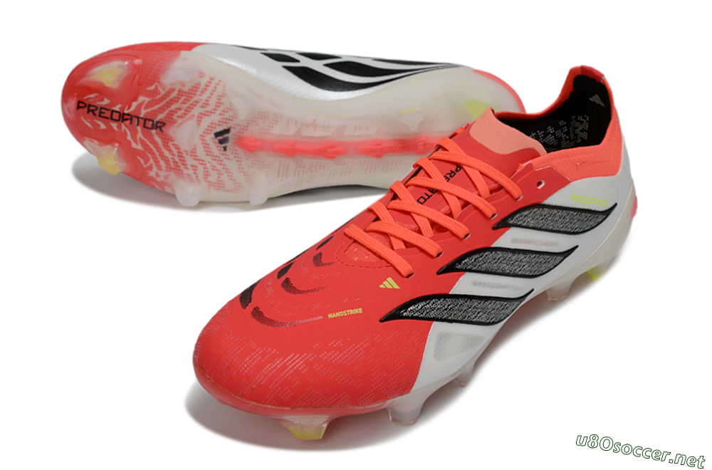Unisex Adidas Predator 26 Elite FG Football Boots - Red/Bright Red/White Fusion 3