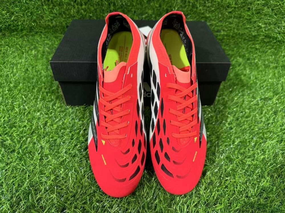 Unisex Adidas Predator 26 Elite FG Football Boots - Red/Bright Red/White Fusion