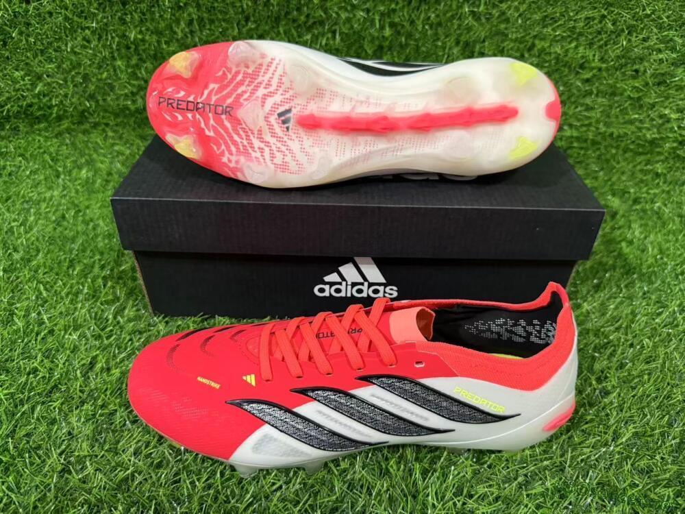 Unisex Adidas Predator 26 Elite FG Football Boots - Red/Bright Red/White Fusion