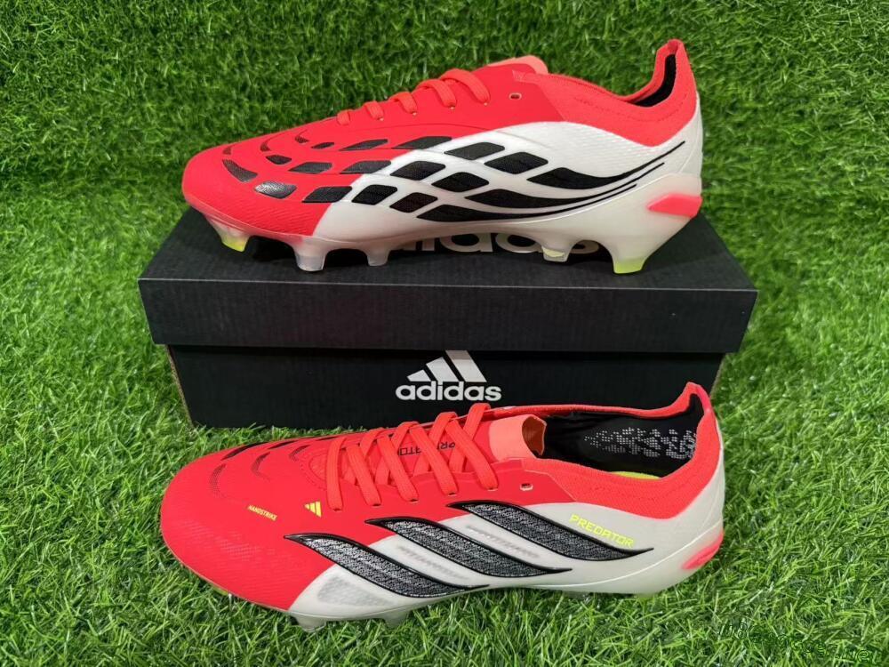 Unisex Adidas Predator 26 Elite FG Football Boots - Red/Bright Red/White Fusion
