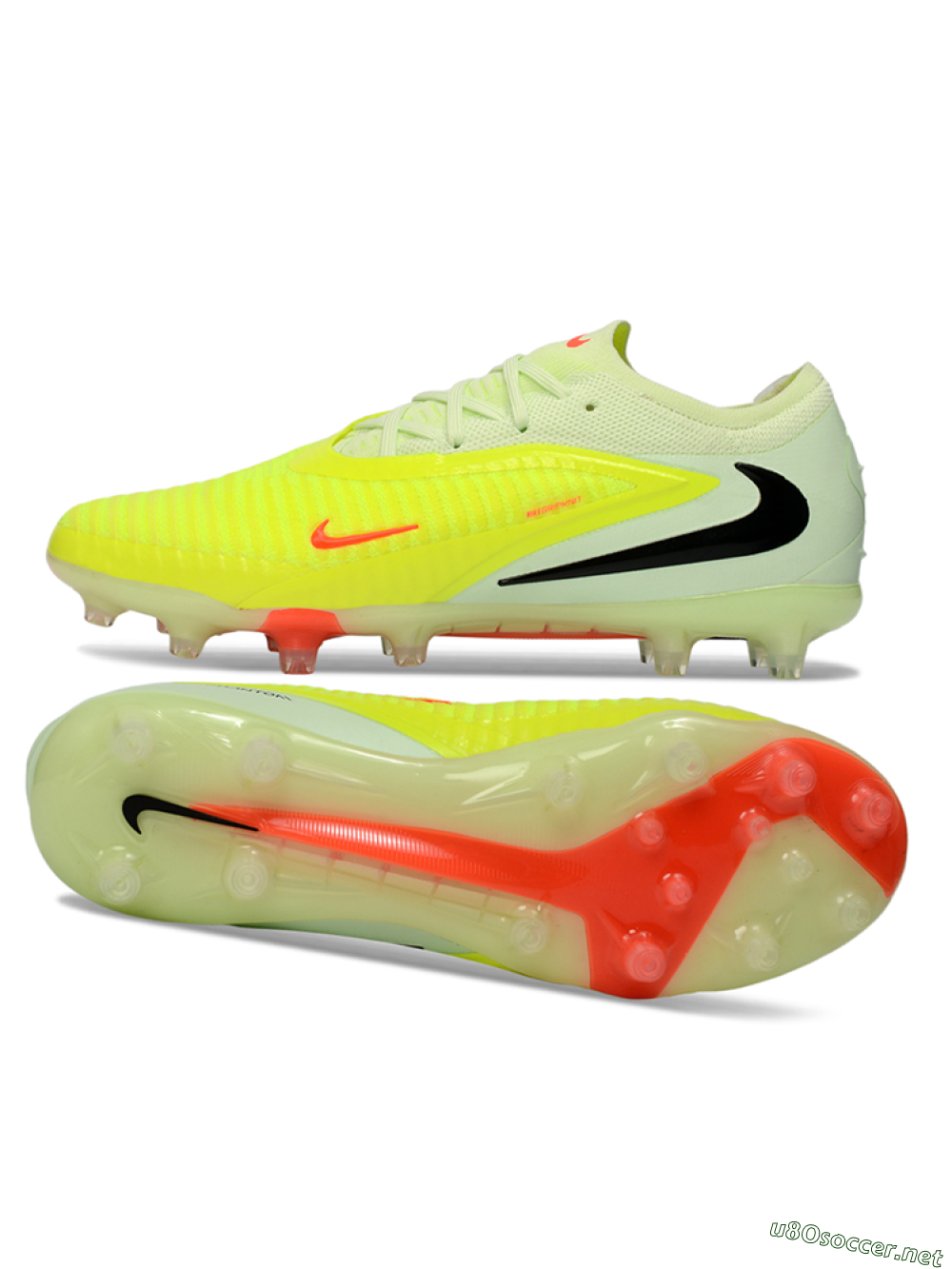 Men's Nike Phantom 6 Elite Low FG Football Boots - Yellow/Neon Yellow/Coral Orange 1