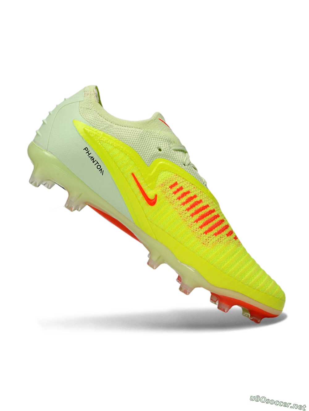 Men's Nike Phantom 6 Elite Low FG Football Boots - Yellow/Neon Yellow/Coral Orange 4