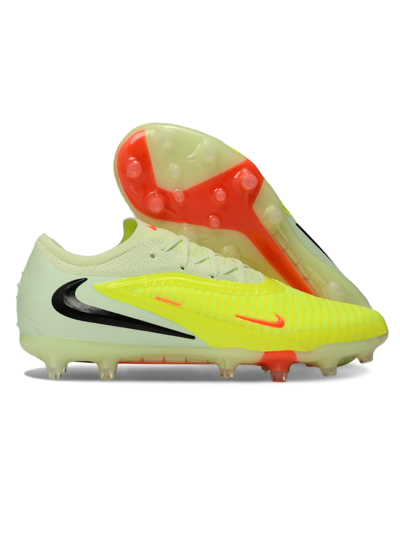 Men's Nike Phantom 6 Elite Low FG Football Boots - Yellow/Neon Yellow/Coral Orange