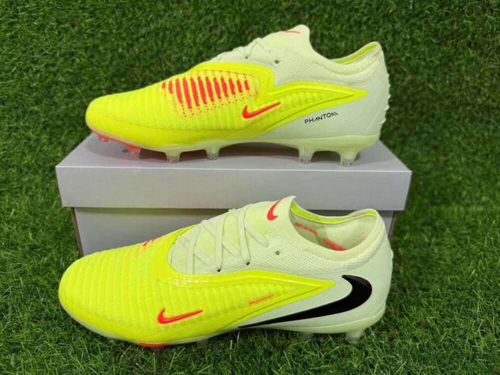 Men's Nike Phantom 6 Elite Low FG Football Boots - Yellow/Neon Yellow/Coral Orange