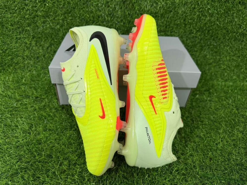 Men's Nike Phantom 6 Elite Low FG Football Boots - Yellow/Neon Yellow/Coral Orange