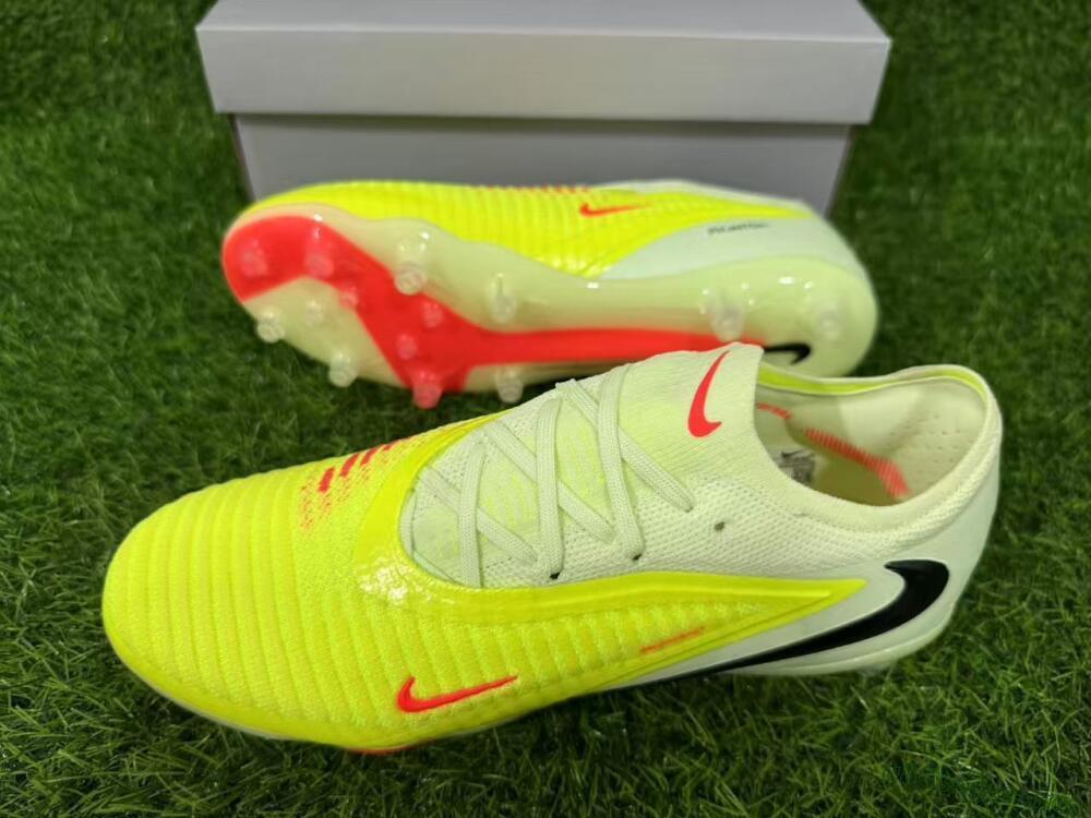 Men's Nike Phantom 6 Elite Low FG Football Boots - Yellow/Neon Yellow/Coral Orange