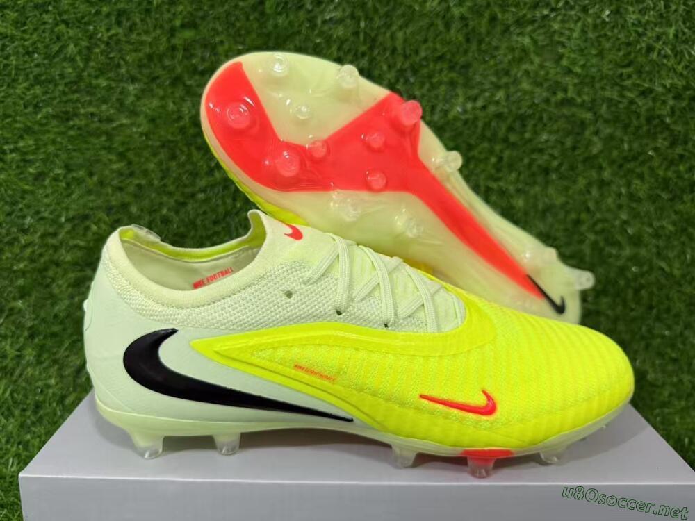 Men's Nike Phantom 6 Elite Low FG Football Boots - Yellow/Neon Yellow/Coral Orange