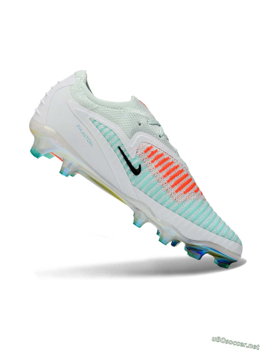 Unisex Nike Phantom 6 Elite Low FG Football Boots - Mint/Coral Glow/White Pearl 4