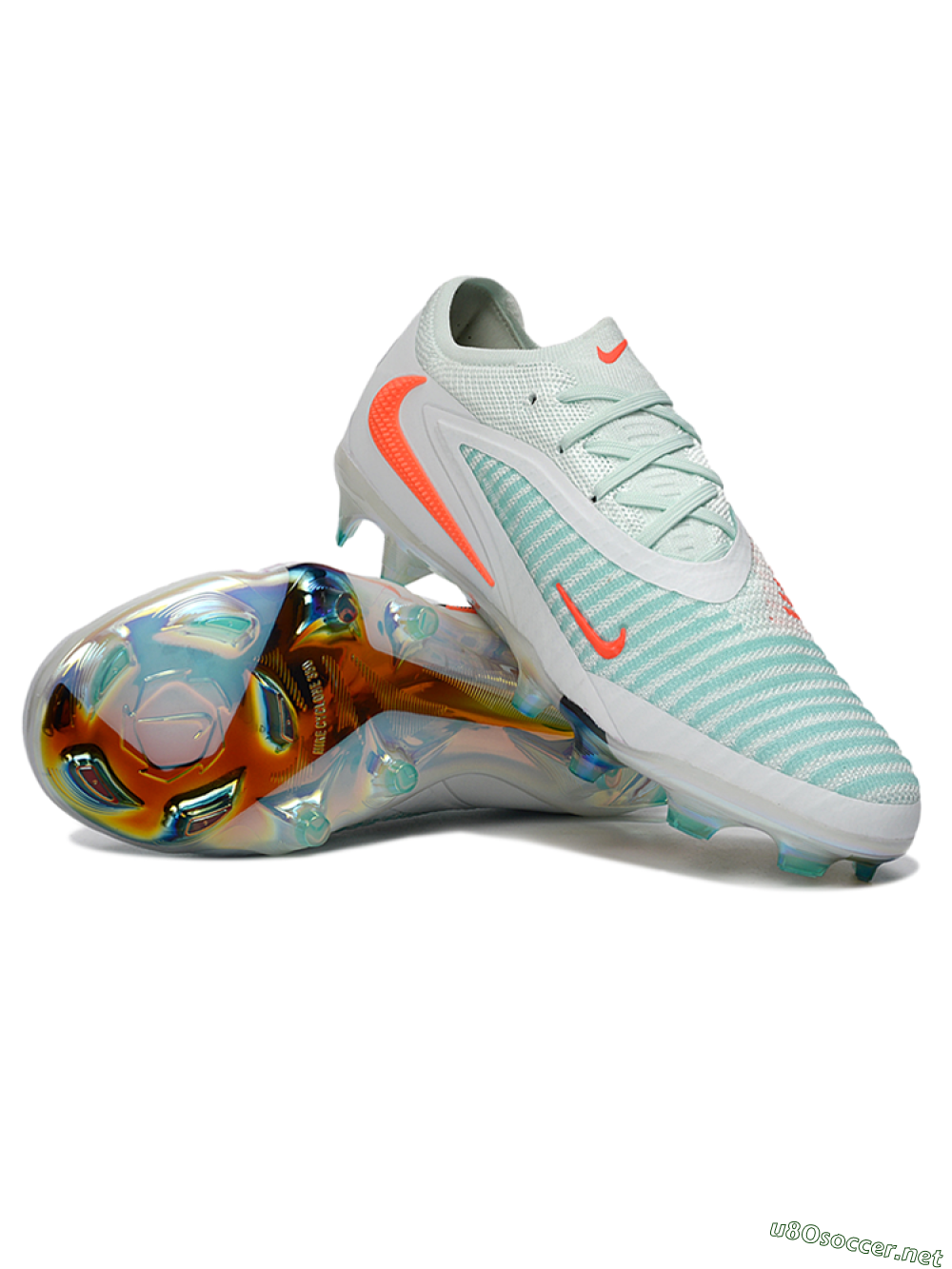 Unisex Nike Phantom 6 Elite Low FG Football Boots - Mint/Coral Glow/White Pearl 3