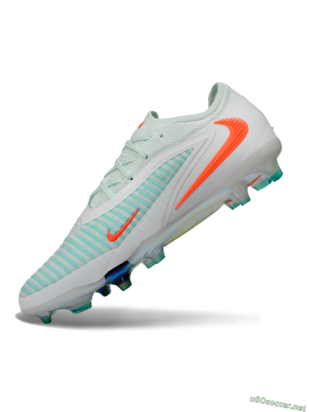 Unisex Nike Phantom 6 Elite Low FG Football Boots - Mint/Coral Glow/White Pearl 5