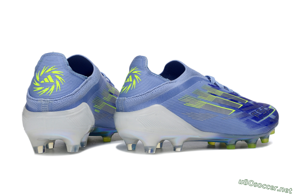 Men's Adidas F50 Elite FG Football Boots - Blue/Electric Green/Silver 6