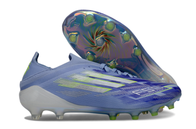 Men's Adidas F50 Elite FG Football Boots - Blue/Electric Green/Silver