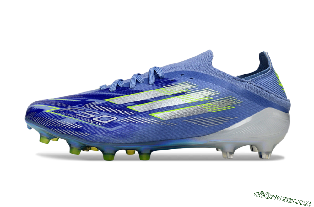 Men's Adidas F50 Elite FG Football Boots - Blue/Electric Green/Silver 0