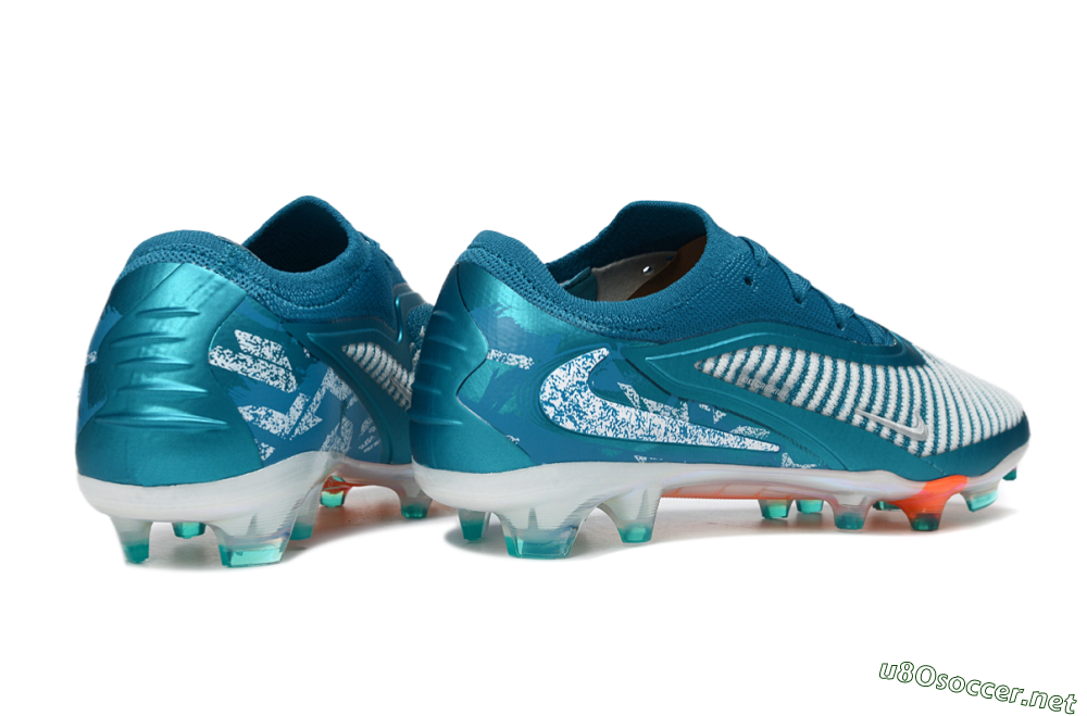 Men's Nike Phantom 6 Elite Low FG Football Boots - Teal/Ocean Blue/White 6