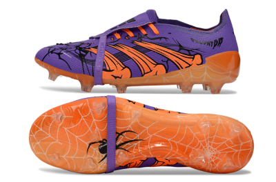Unisex UFL x Adidas Predator 25 Elite Fold-Over Tongue FG Football Boots - Purple/Burnt Orange/Spider Black