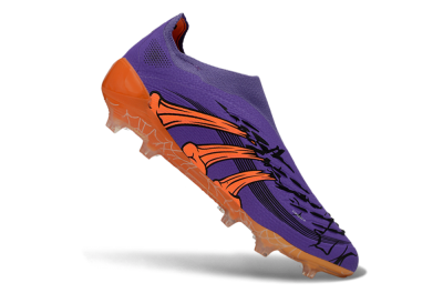 Unisex UFL x Adidas Predator 25 Elite FG Football Boots - Purple/Vibrant Orange/Deep Purple